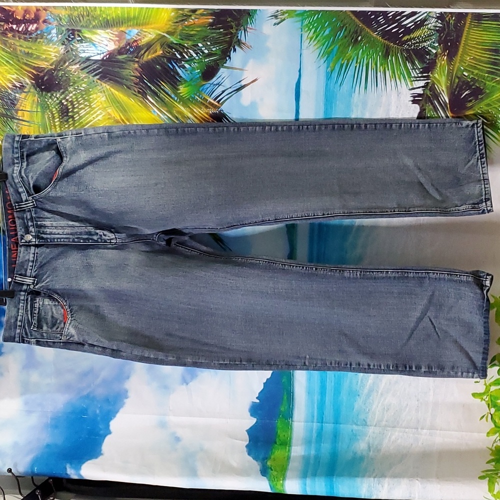 LINEA UOMO Relaxed straight fit men's denim size w44 L34